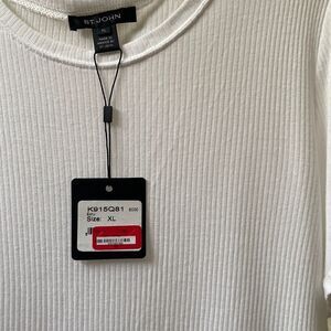 St. John Women’s Knit Ribbed Tee Shirt Top